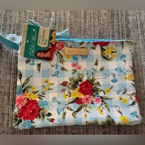 The Pioneer Woman Sweet Rose- Cosmetic Bag with Red and Yellow Floral Design